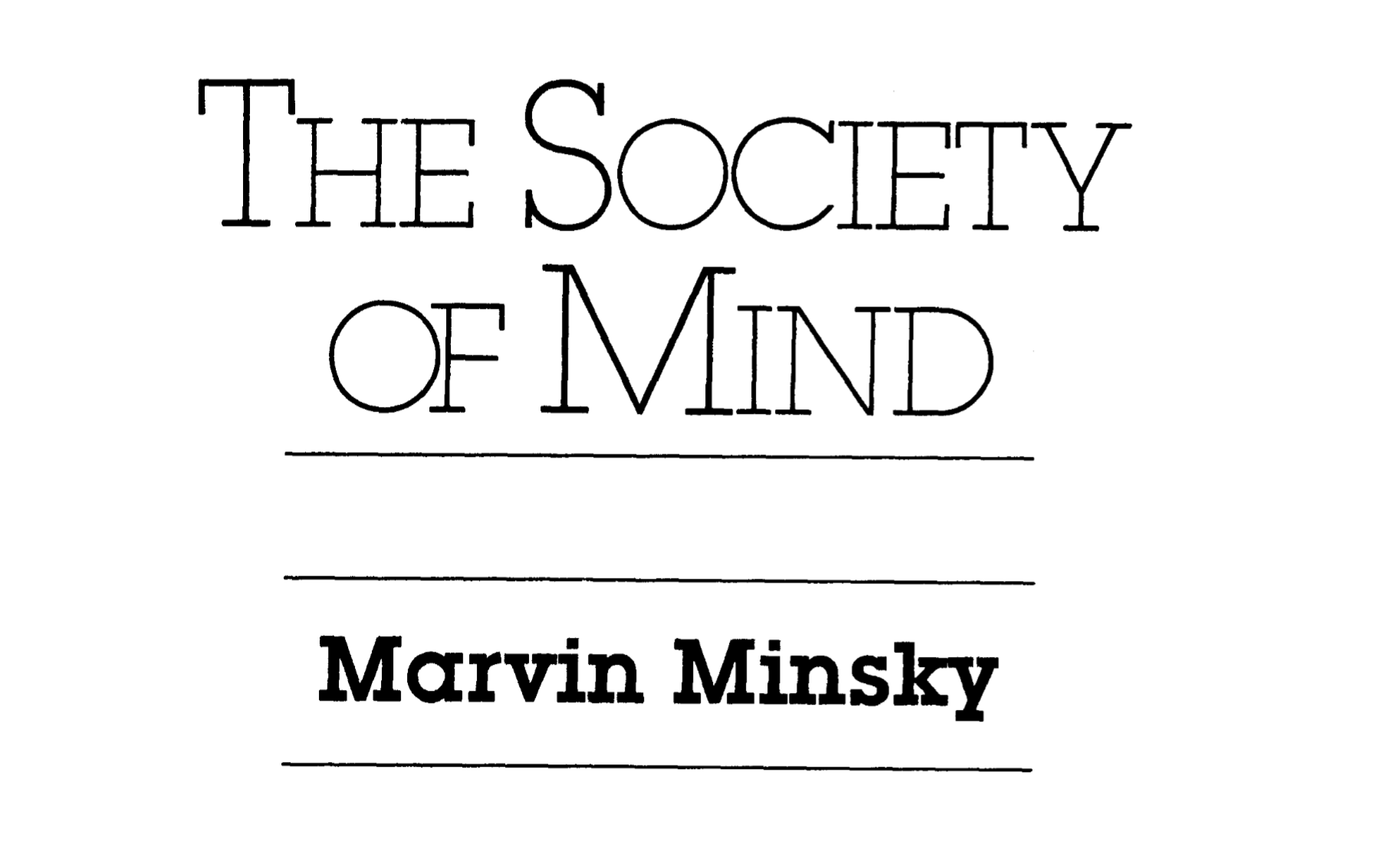 Society of Mind cover