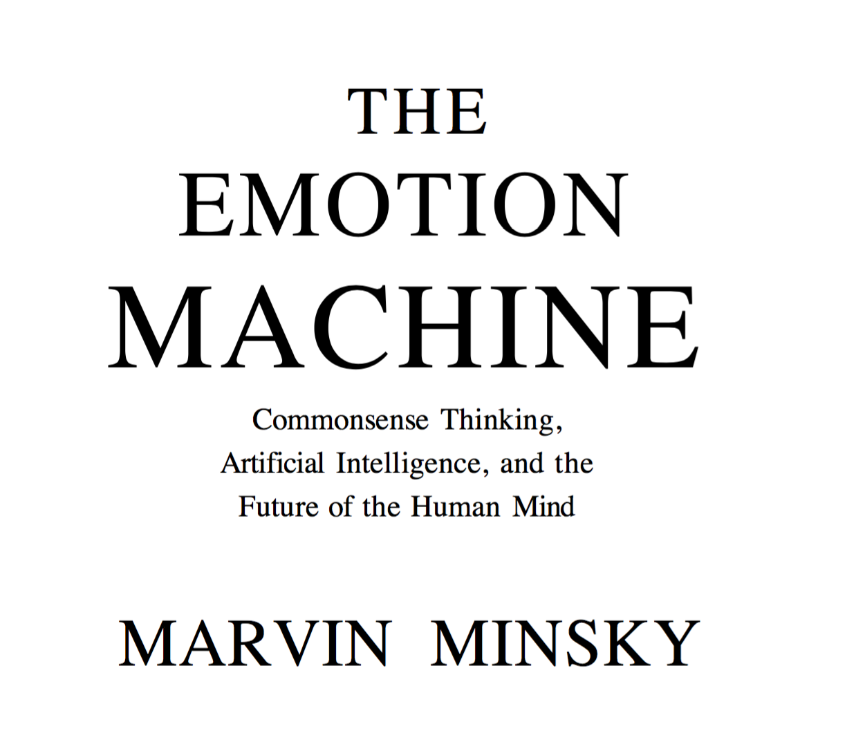 The Emotion Machine cover