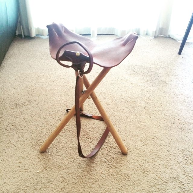Leather Tripod Chair