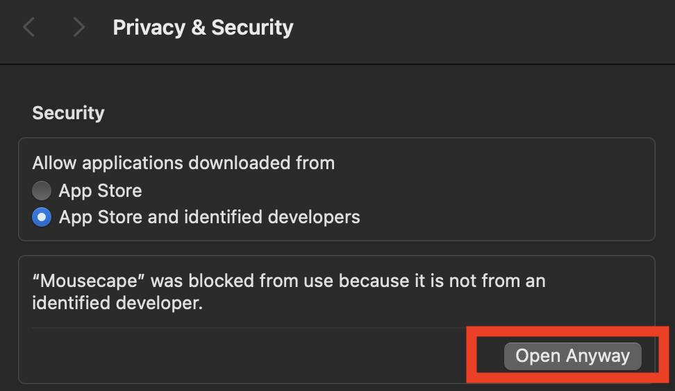 security-mousecape