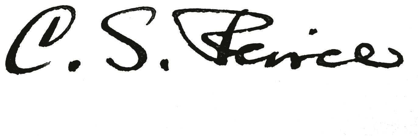 Signature of Charles S. Peirce